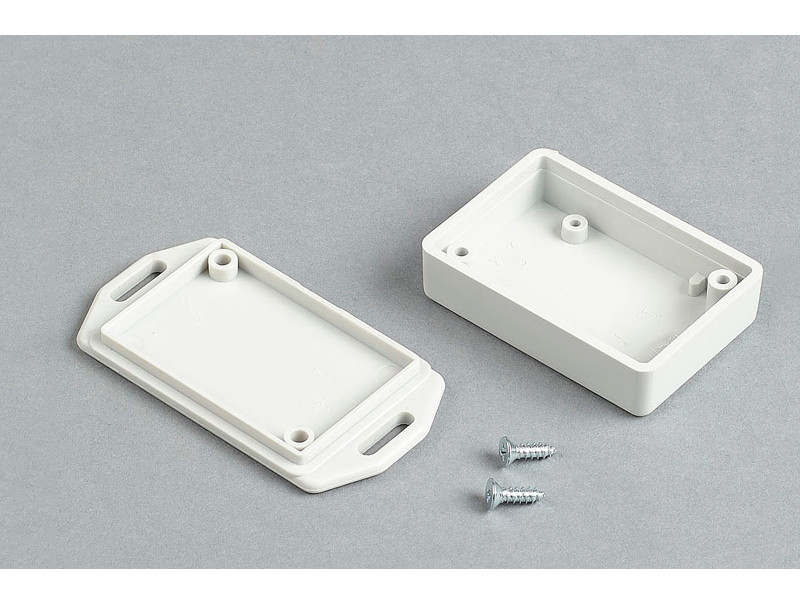 Boîte murale en plastique avec ailettes pour appareils électroniques PM003