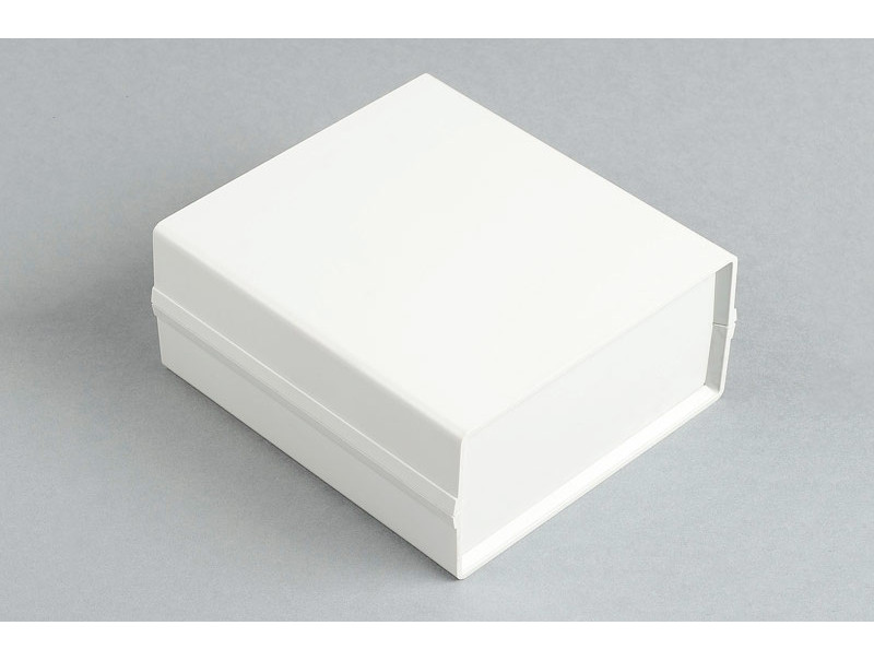 Boîtier de bureau en plastique avec panneau amovible pour appareils électroniques PT0808