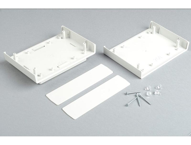 Boîtier de bureau en plastique avec panneau amovible pour appareils électroniques PT210