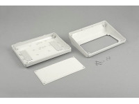 Boîte de bureau en plastique avec couvercle incliné pour appareils électroniques PT260