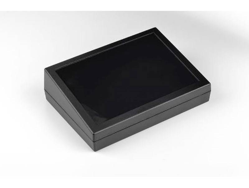 Boîte de bureau en plastique avec couvercle incliné pour appareils électroniques PT130