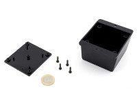 Wall mounted plastic enclosure with flanges for electronic devices PP88