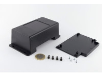 Wall mounted plastic enclosure with flanges for electronic devices PP92