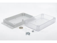 Boîte murale en plastique avec ailettes et protection IP pour appareils électroniques PP122